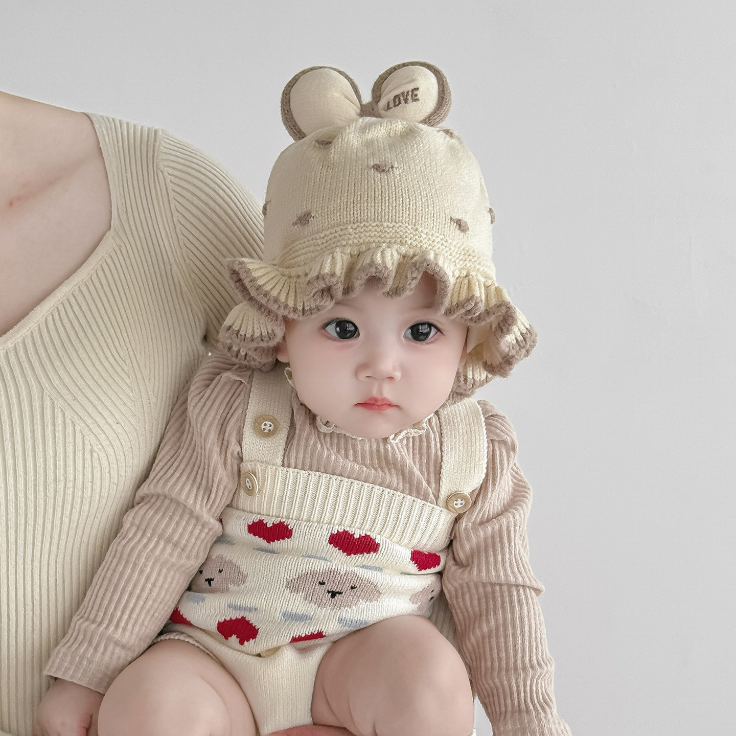 兔七宝毛线帽针织帽甜美可爱洋气