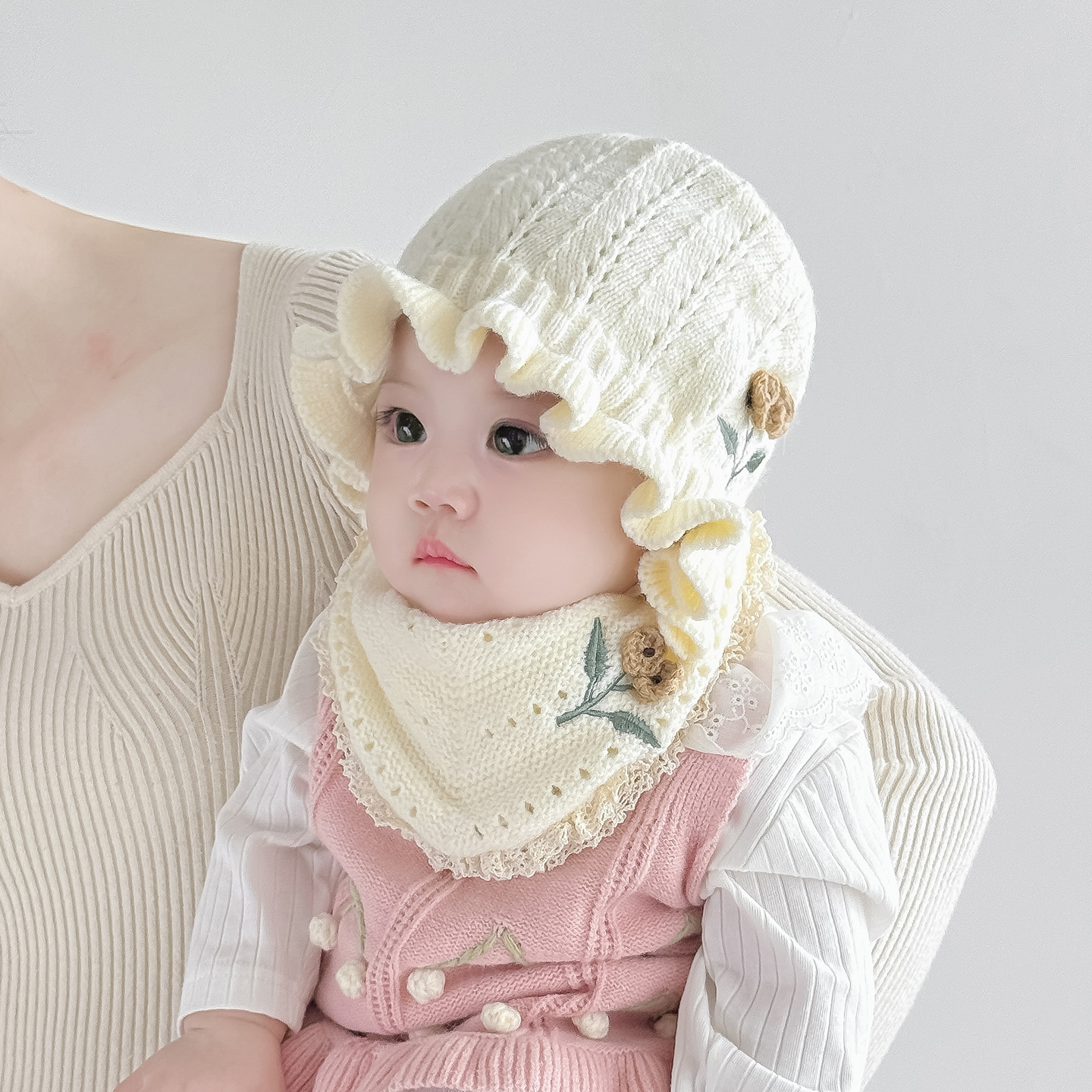 兔七宝婴儿帽子秋冬季洋气护耳帽