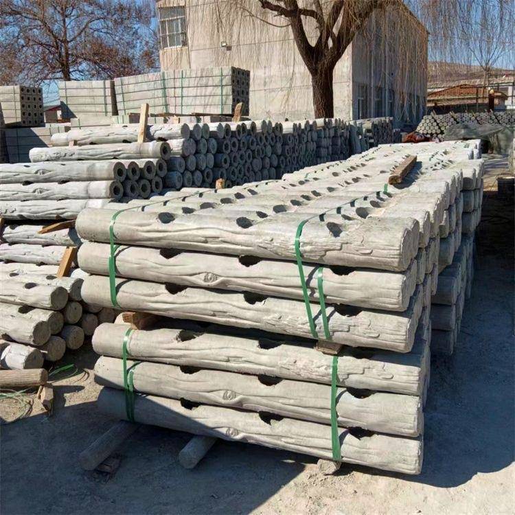 水泥仿木护栏户外景观围栏河道池塘栏杆园林庭院围栏混凝土制品