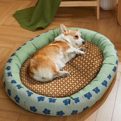 狗窝夏季凉窝四季通用全可拆洗柯基中小型犬狗床沙发猫窝宠物睡垫