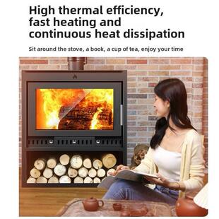 欧式覆古真火壁炉燃木材柴火取暖炉家用室内农村别墅民宿装饰采暖