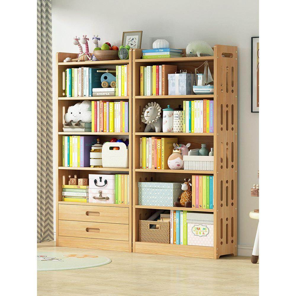 实木书柜儿童书架落地置物架客厅收纳架卧室学生家用简易收纳架子,住宅家具,儿童书柜,淘宝优惠券,粉丝福利购,淘宝优惠卷