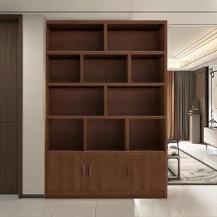 中式玄关柜新款入户正对门隔断柜进门屏风柜隔断客厅柜一体柜酒柜