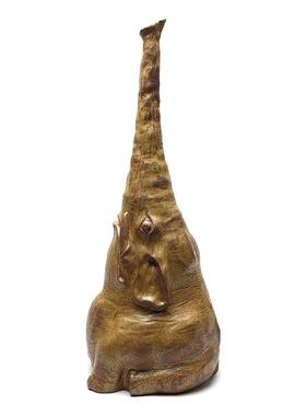 不仁斋 新品 薛继业陶瓷雕塑 柴窑大象 客厅摆件 吉祥摆件