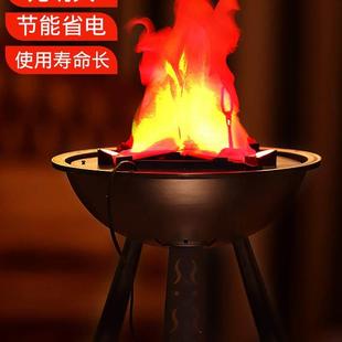 篝火晚会假火LED电子旺火大号仿真火盆灯气氛道具篝火仿真火焰灯