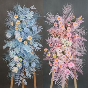 成品花艺花条绢花背景挂花路引花盆花排花婚礼堂花点橱窗装 新款 饰