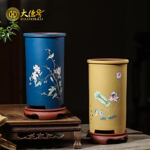 兰花盆 莲瓣兰蕙兰兰花兰草专用盆 紫砂花盆 阳台家用吊兰创意个性