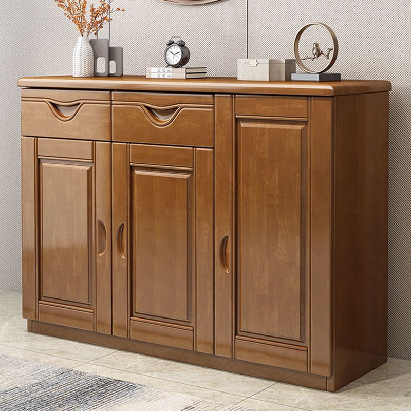 中式收纳柜客厅隔间柜木质收纳柜鞋架大容量玄关柜进门实木鞋柜