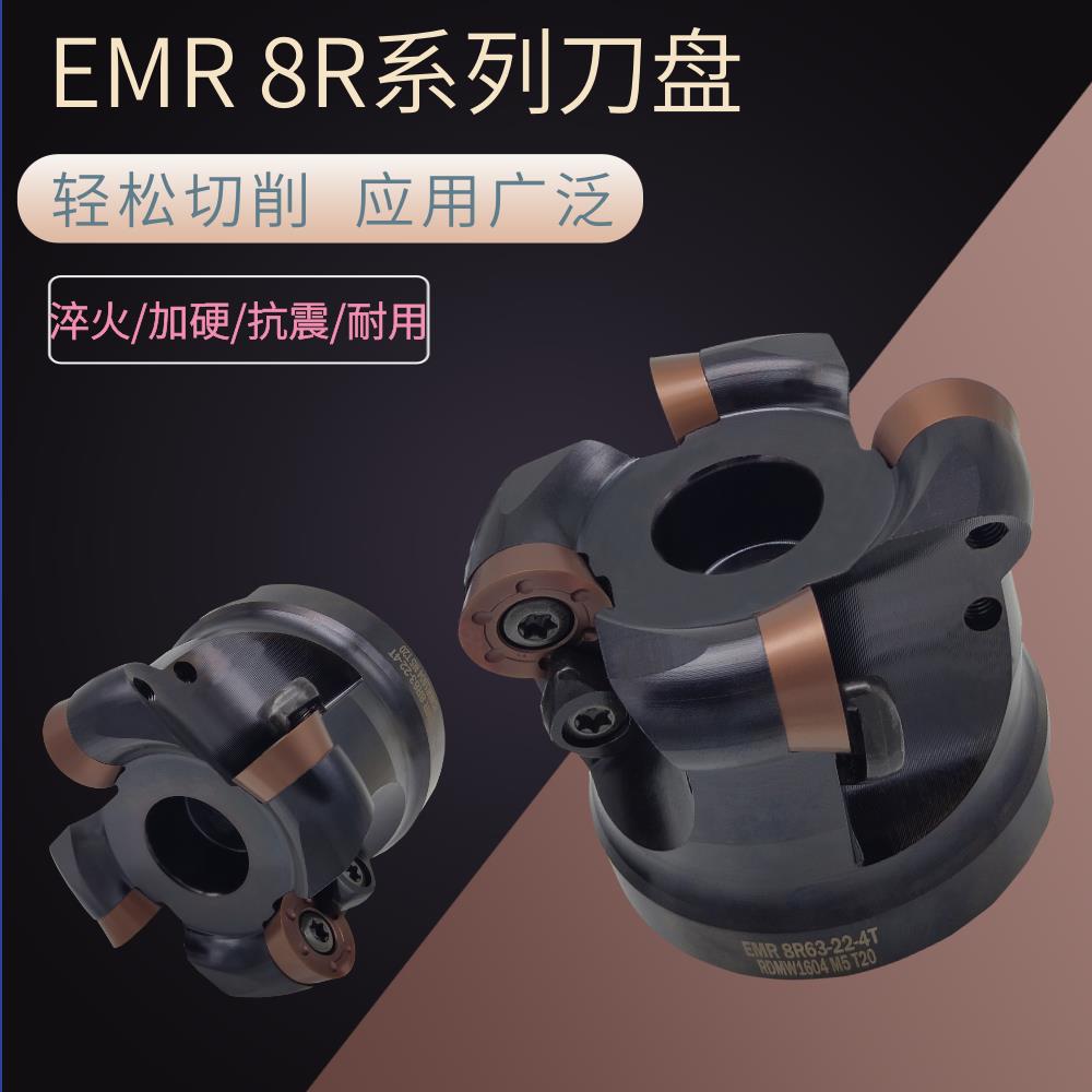 63R8铣刀盘80 100 125 1604emr圆鼻飞刀盘1605刀粒trs160数控刀头
