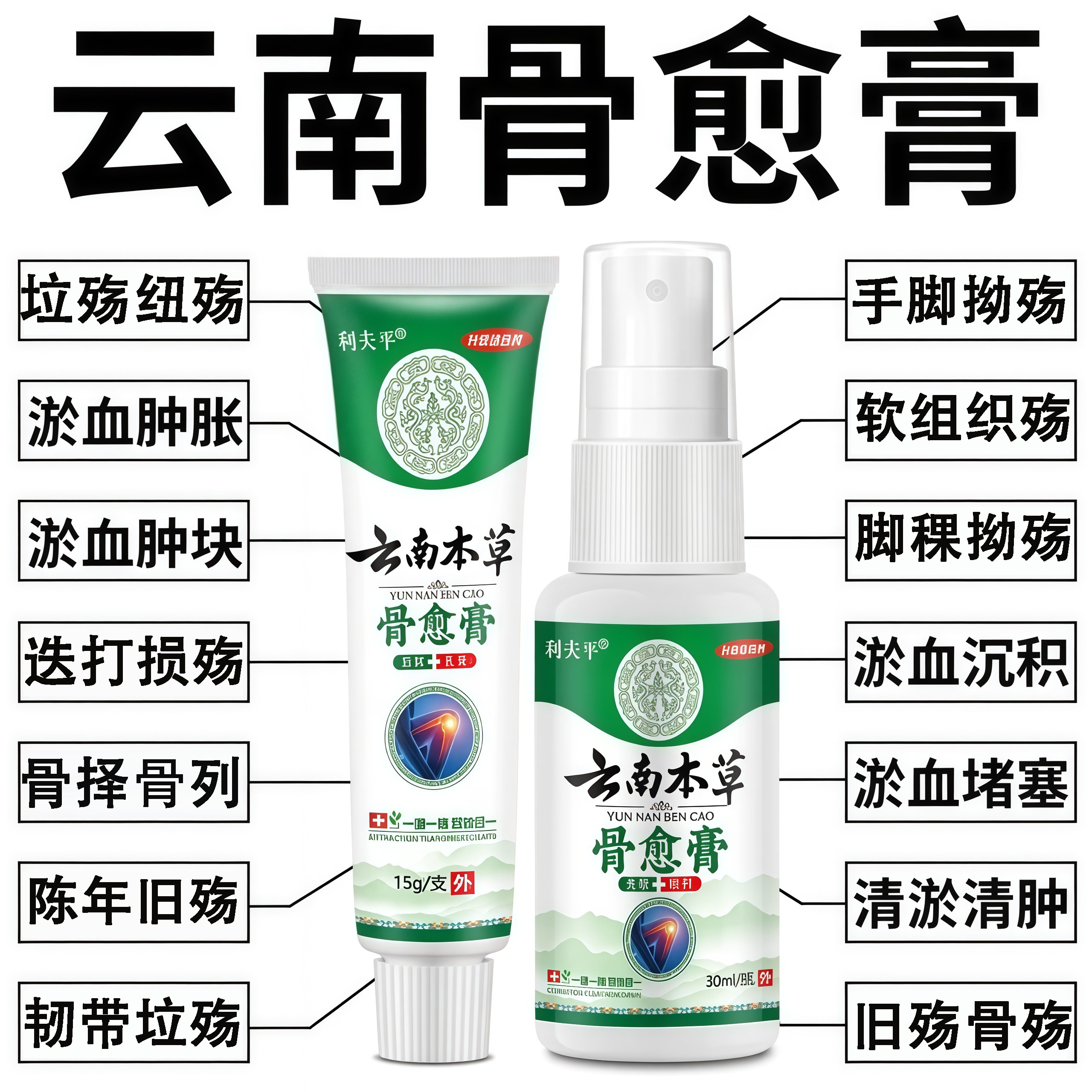 骨裂接骨续筋跌打损伤套装