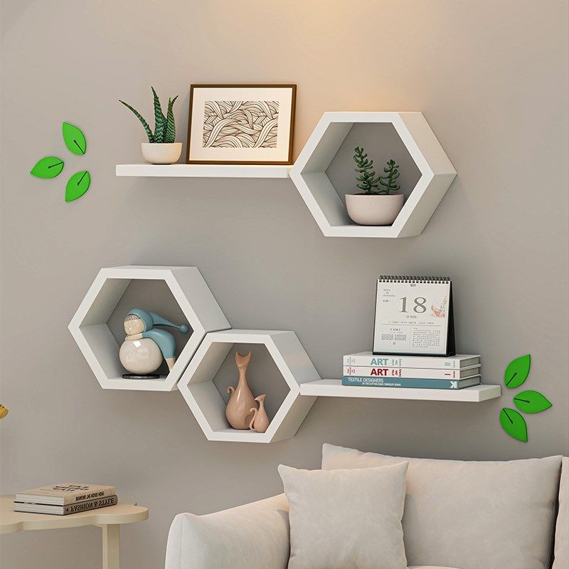 墙上置物架免打孔壁挂墙面搁板创意书架客厅沙发背景墙装饰壁柜架,家居饰品,壁饰,淘宝优惠券,粉丝福利购,淘宝优惠卷