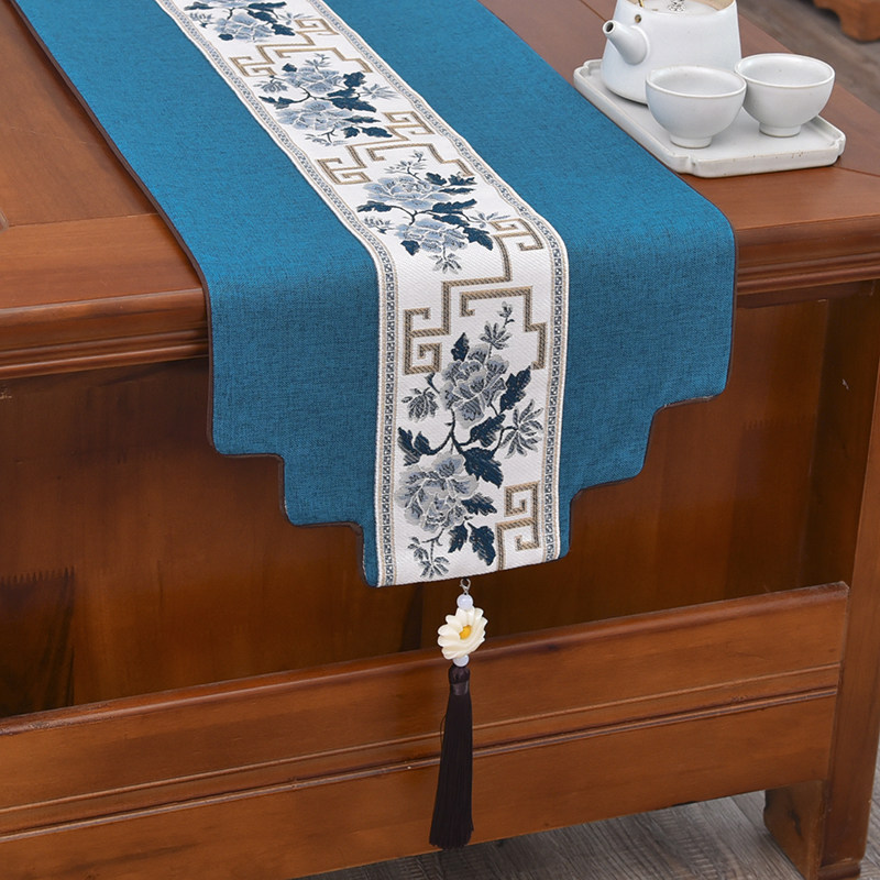 现代简约新中式桌旗禅意古典双面茶席美式客厅茶几电视柜餐桌盖布,居家布艺,桌旗,淘宝优惠券,粉丝福利购,淘宝优惠卷
