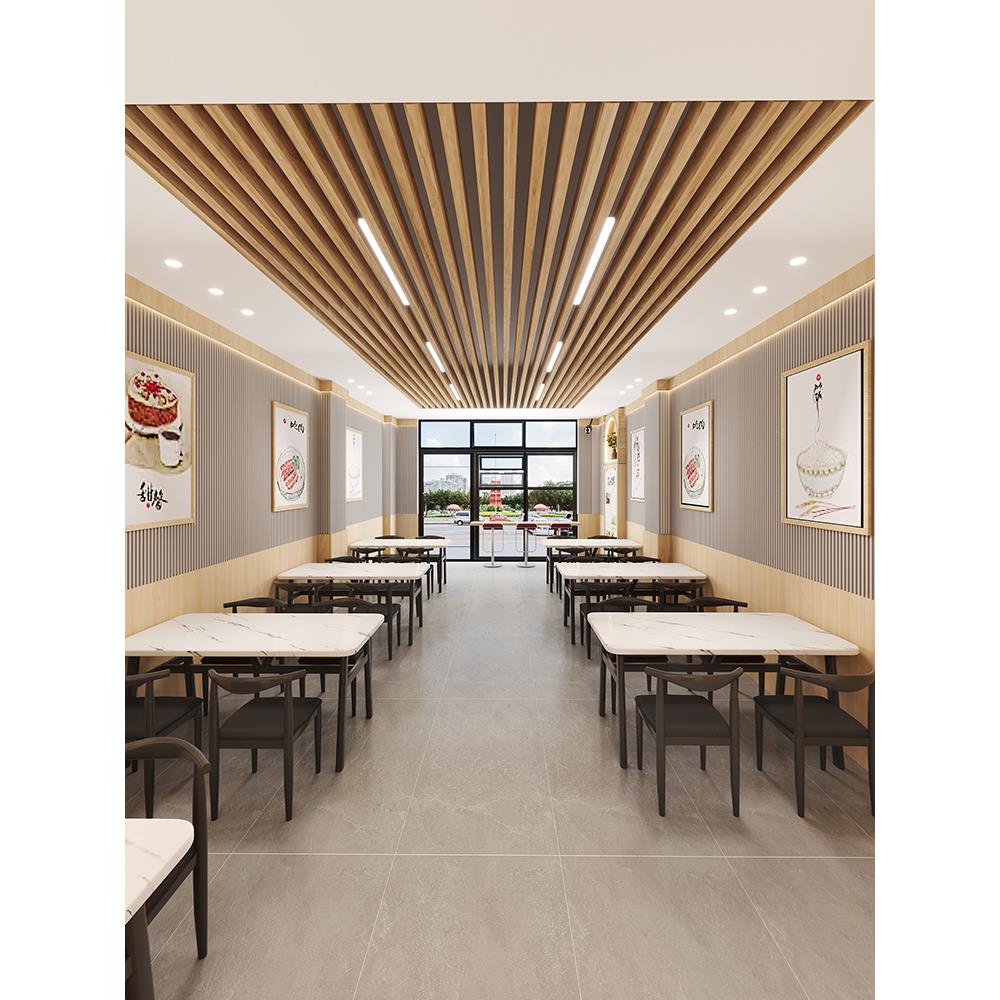 桌子餐饮商用早餐快餐面馆饭店烧烤小吃店麻辣烫专用一桌四椅组合