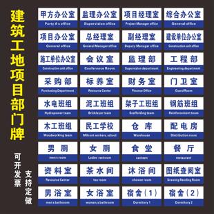 建筑工地项目部科室门牌总经理办公室门牌仓库宿舍门牌科室牌