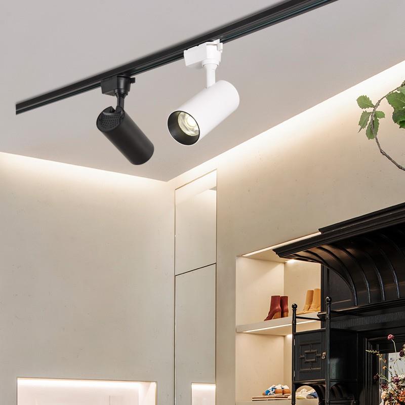 轨道射灯店铺商用童服装店前台家具水果店展厅餐厅店背景墙专用灯