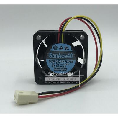 全新原装109P0424H7D28 24V 0.08A 40*40*15变频器发那科系统风扇