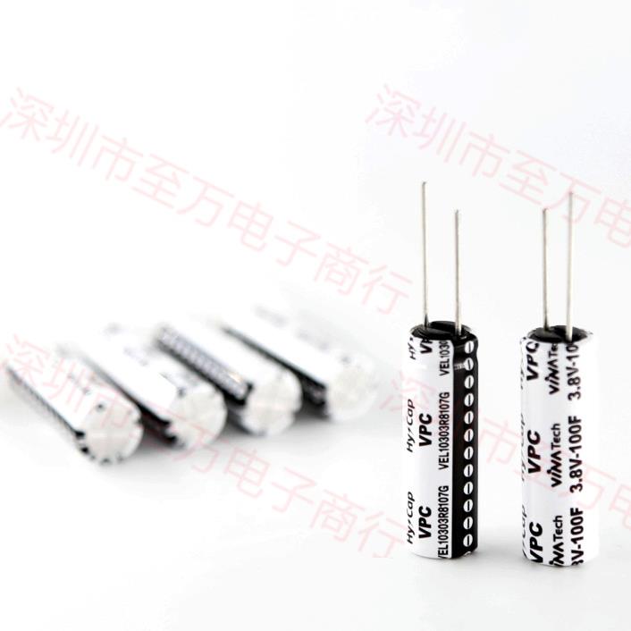 VEL10303R8107G 3.8V 100F 10 X 30 VPC超级电容50F/3.8V 0825