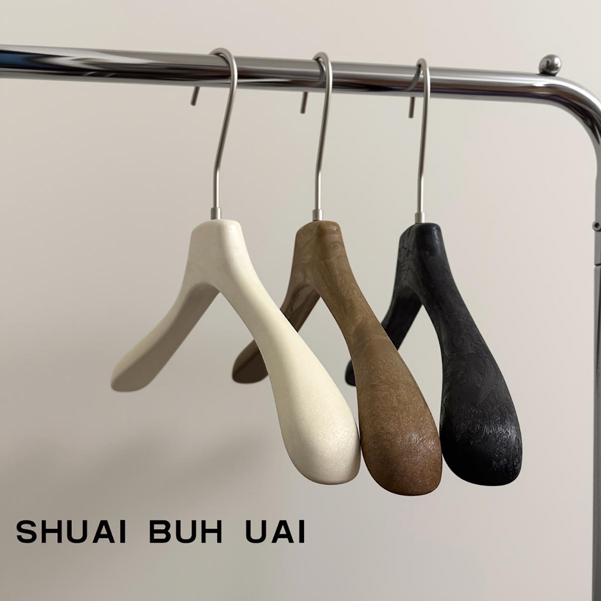 女装店专用树脂衣架高端服装店衣撑无痕防滑木纹衣架品牌衣挂裤架