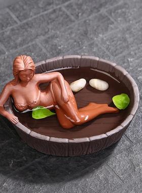 美玩家居装饰桌面饰品创意手工客厅办公室茶桌茶室饰品烟灰缸