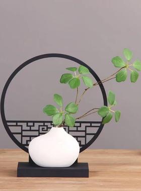 新中式屏风仿真摆件家装摆件中国风四季常青摆件客厅茶桌办公室