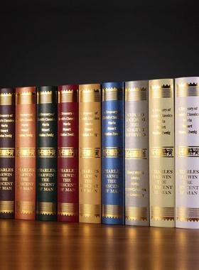 高档烫金欧式假书仿真书装饰品书本模型创意桌面书柜摆件软装饰品