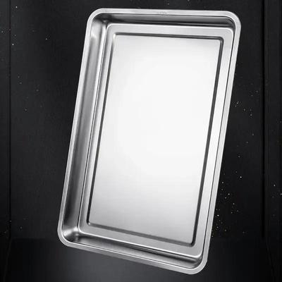 不锈钢盆长方形菜盆厨房家用方盆凉拌菜专用铁盘子卤菜展示盆商用