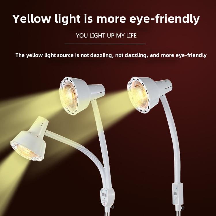 烘焙灯美容院专用白光加热灯黄光加热体灯家用双头红外理疗灯