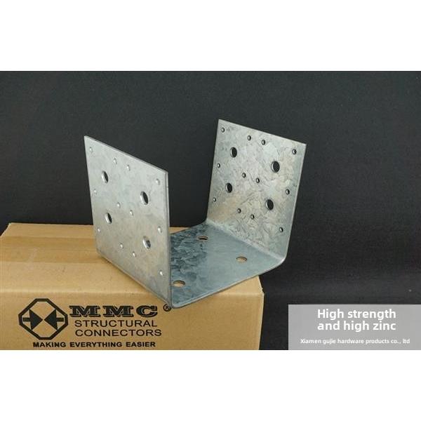 木屋结构柱脚底座连接五金属配件U型柱脚柱靴厦门固捷PU-31412