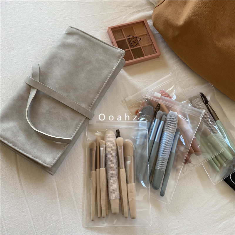 ooahz 实用款!鹿皮绒化妆刷收纳包 14孔绑带 软面彩妆刷子包