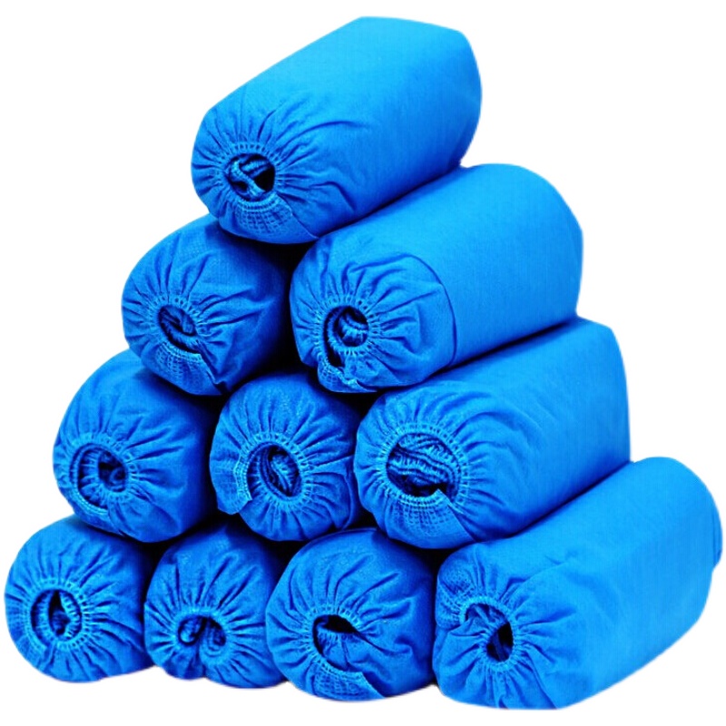 200只一次性鞋套无纺布加厚室内待客防滑耐磨成人学生机房脚套膜