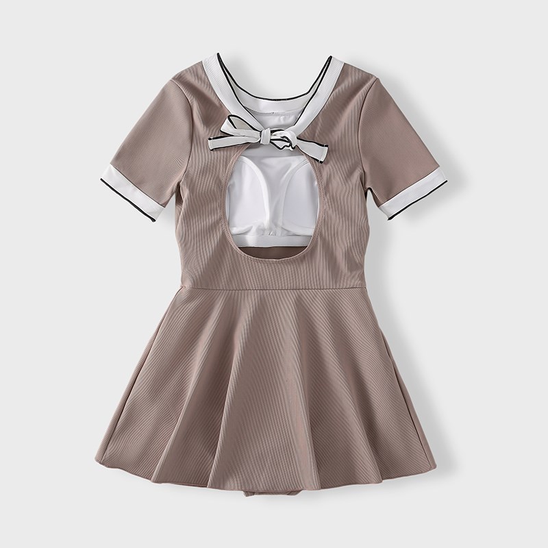 女童泳衣中小童连体宝宝亲子母女游泳衣少女学生时尚泳装女孩新款