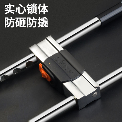 u型锁玻璃门锁双门u形行锁具插锁商铺防盗加长店铺大门叉锁推拉门