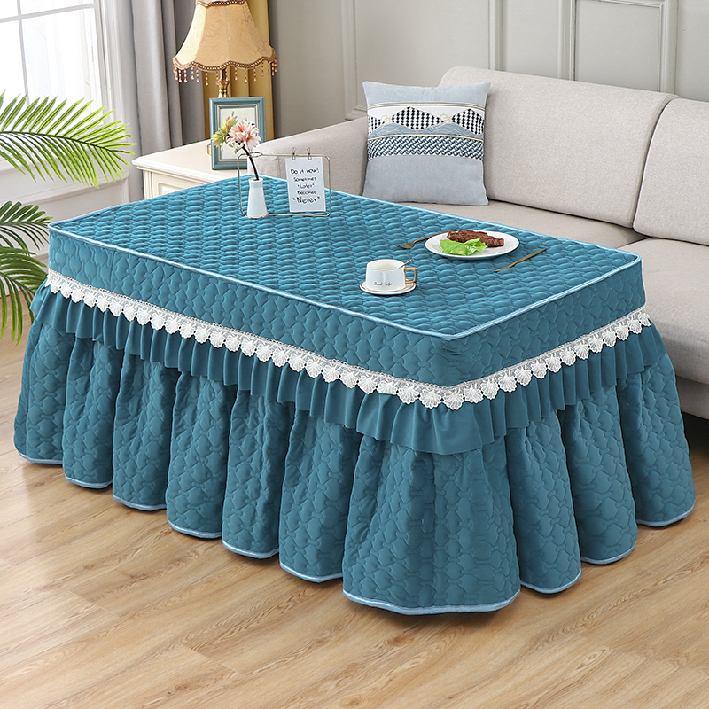 新款加绒加厚烤火桌子罩套长方形烤火炉电暖炉罩茶几取暖桌罩裙摆