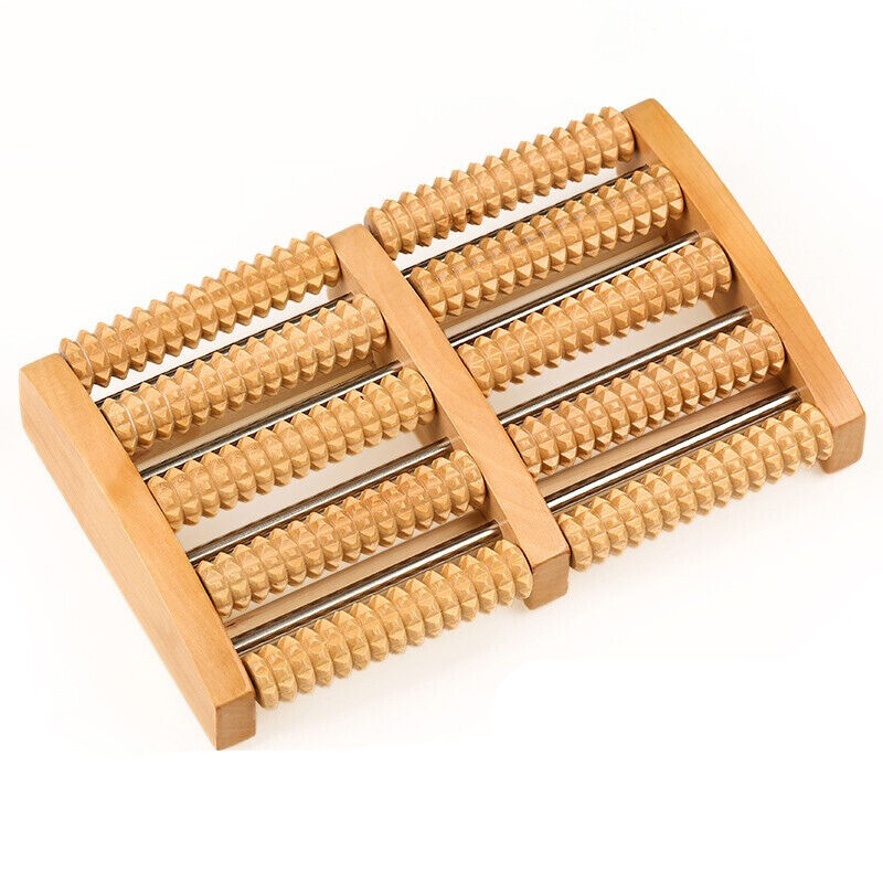 岙筱脚底按摩器足部足底按摩器脚部木质滚轮式足疗实木腿部按摩脚