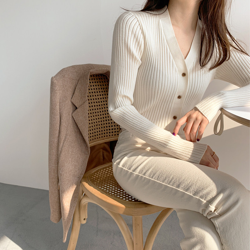 针织衫女装早秋上衣开衫薄款春秋2021年新款秋季v领打底毛衣外套,女装/女士精品,毛针织衫,淘宝优惠券,粉丝福利购,淘宝优惠卷