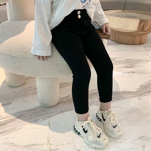 中小童百搭弹力小脚裤 女童休闲裤 儿童铅笔裤 新款 子外穿 2024秋装