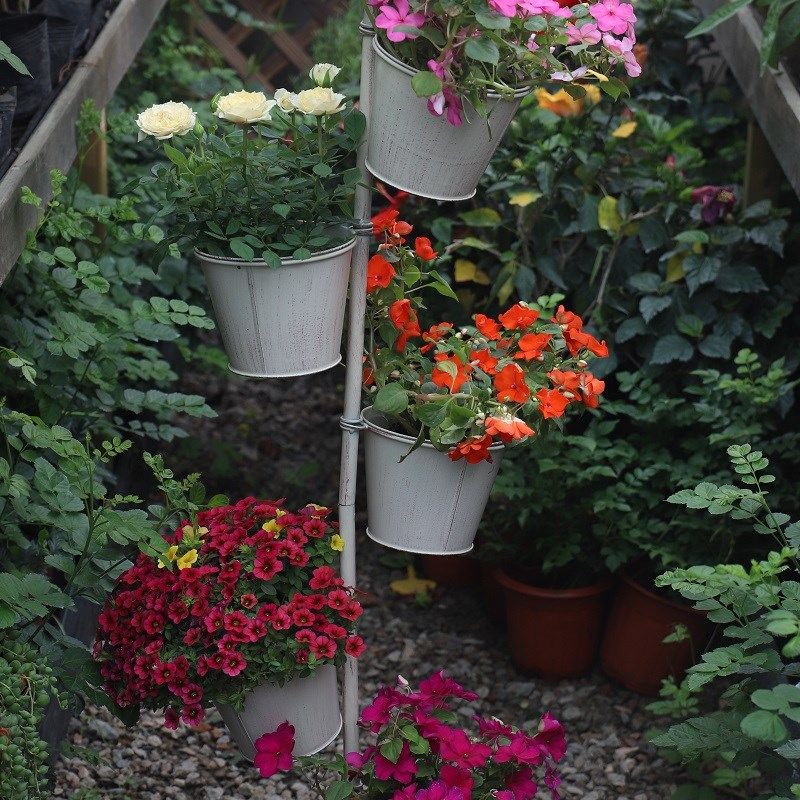 复古做旧多层美式乡村雨伞花架铁艺花园阳台庭院落地花盆,鲜花速递/花卉仿真/绿植园艺,花盆,淘宝优惠券,粉丝福利购,淘宝优惠卷