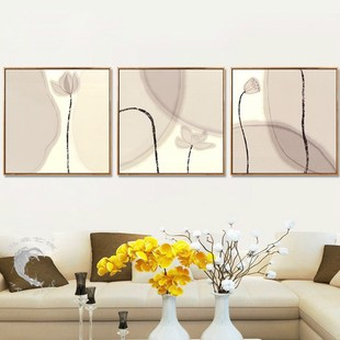 新中式 饰画酒店样板间 禅意客厅沙发背景墙挂画卧室玄关书房茶室装