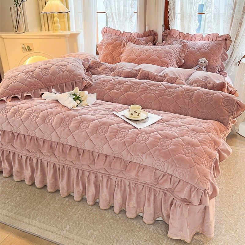 加厚高端婴儿绒夹棉两用被套单件双面加绒保暖150x200*230cm冬季