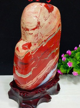 精品南非红碧玉鸡血石摆件天然奇石原石收藏礼品玉石镇宅观赏石头