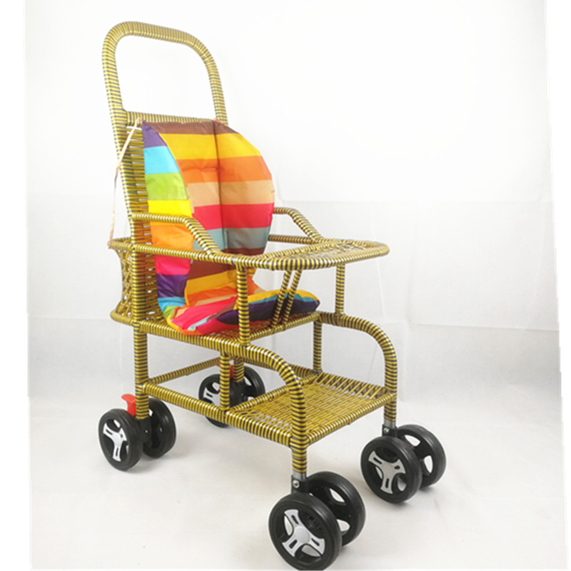 竹藤婴儿藤编简易手推车超轻便夏季竹编儿童小推车宝宝坐椅夏天凉