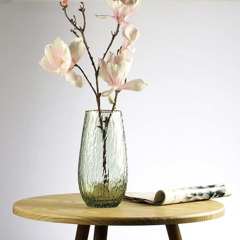 轻奢玻璃玻璃花瓶透明锤纹圆形创意欧式简约插花摆件客厅装饰品,家居饰品,花瓶,淘宝优惠券,粉丝福利购,淘宝优惠卷