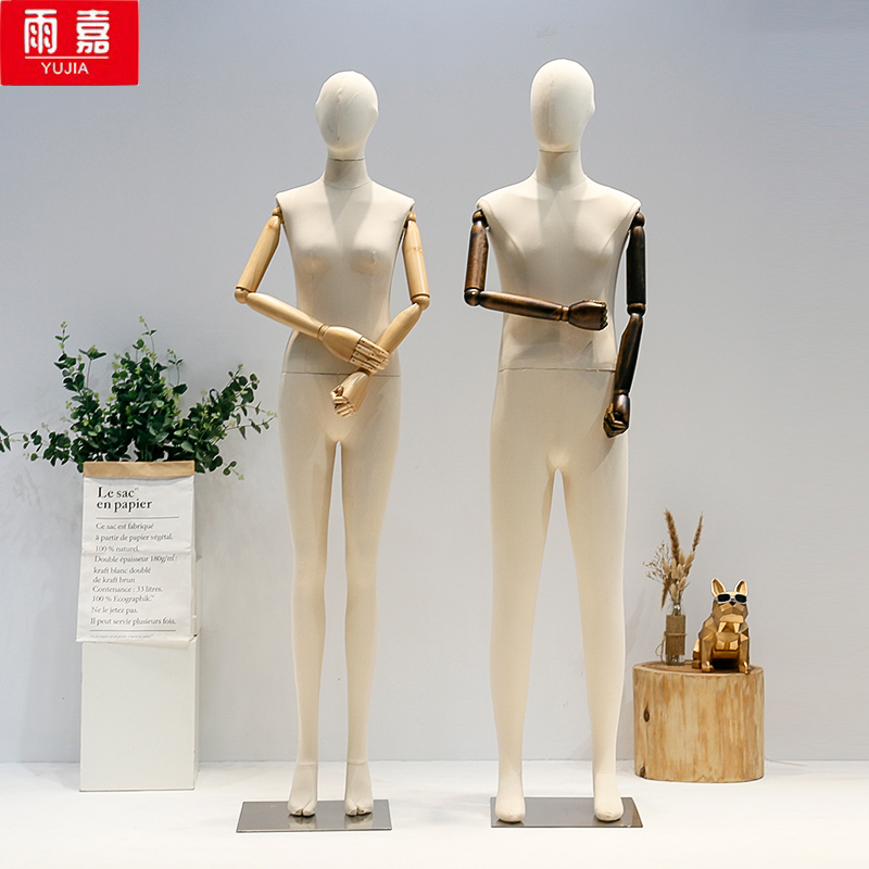 服装店高档模特道具展示架男半身橱窗人台假人偶全身包布人体模型