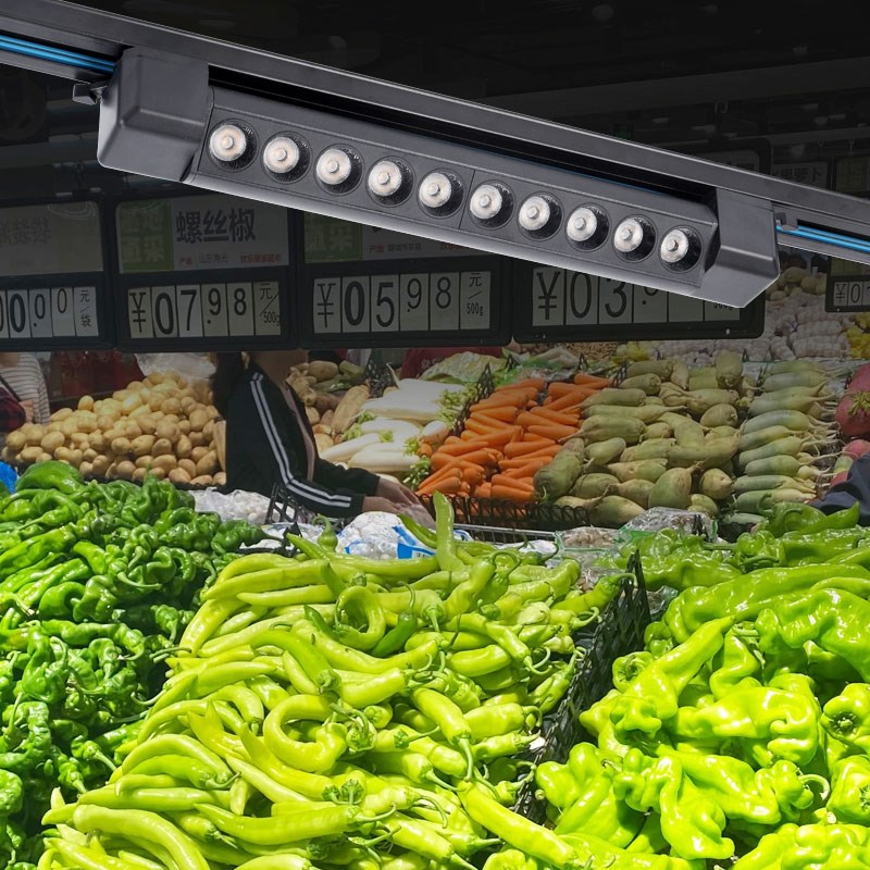 生鲜灯led水果店熟食餐厅导轨灯中性光猪肉卤味超市店铺轨道射灯