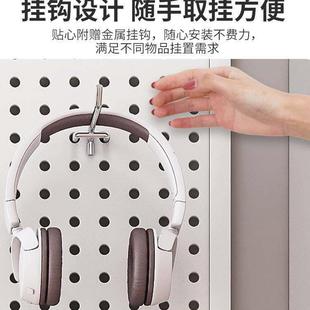 玄关墙上挂钩冲孔板不锈钢黑色洞洞板挂板金属展示架墙面置物架