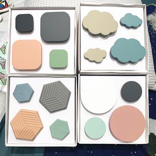 饰品 OCE简约大理石纹方形圆形树脂创意钥匙衣架挂钩衣帽钩家居装