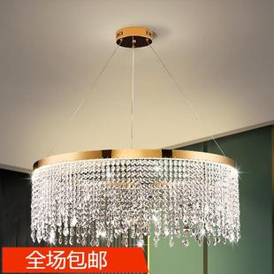 北欧璀璨水晶吊灯后现代酒店大堂展厅设计师样板间客厅艺术吊灯