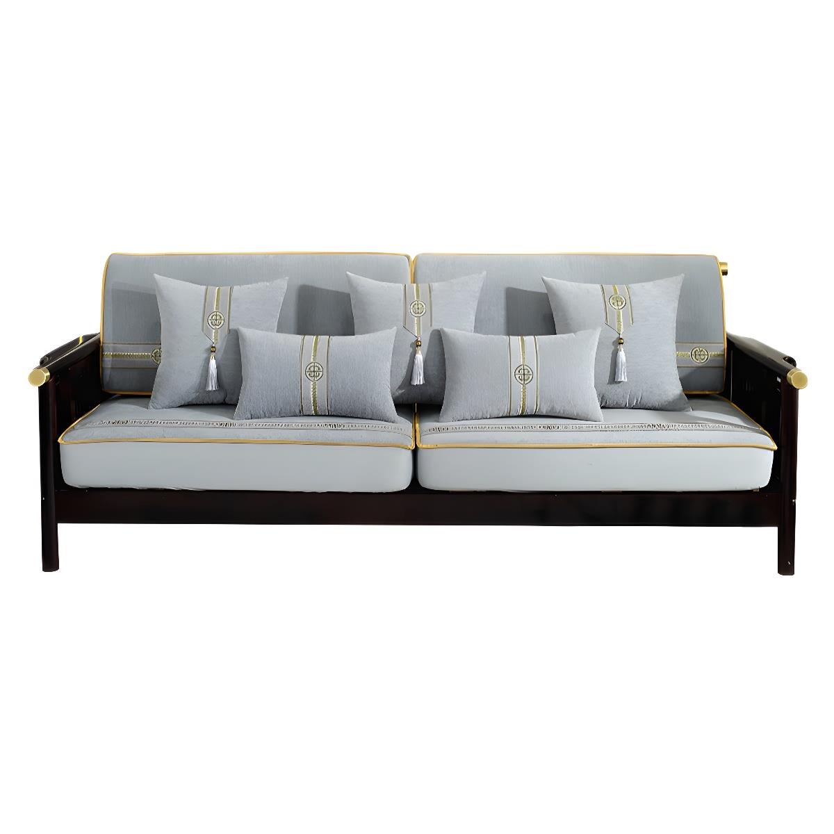 新中式沙发套罩全包四季通用沙发笠盖巾防滑沙发垫坐垫盖布雪尼尔