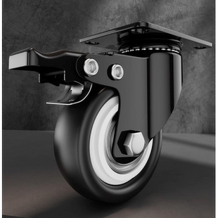 万向轮带刹车手推车静音定向滑轮脚轮板车轮重型万象轮转向轮轮子