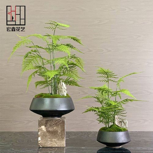 新中式花艺彷真绿色植物